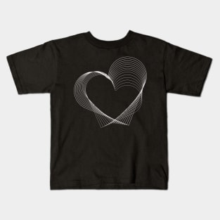 heart lines design Kids T-Shirt